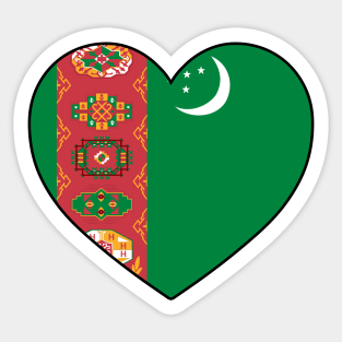 Heart - Turkmenistan Sticker